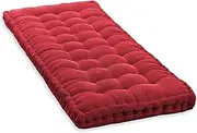 2/3 Seater Sofa Thick Bench Cushion 100cm/120cm Cotton Floor Seat Cushion for Home Garden Patio Small (80x35cm Red)