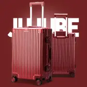 BOPAI Aluminium Luggage Suitcase Lightweight Large HardCase B3247 Red