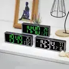 2 Night Mode LED Mirror Clock Rechargeable Alarm Clock Simple Digital Clock