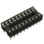 100PCS 20pin DIP IC Socket Adaptor Solder Type Socket Pitch Dual Wipe Contact