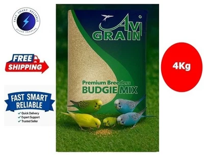 Budgie Mix 4kg– Premium Seed Blend with Millet, Canary Seed & Hulled
