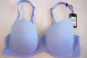 CITY CHIC Bra Plus Size 16D / 38D Madison T-Shirt Bra Blue S