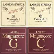 Larsen Soloist S A, D and Magnacore G, C Cello Strings Set Combination