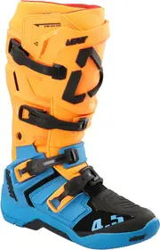 Leatt 4.5 Bluringe Motocross Boots, blue-orange, Size 48 for Men Blue Orange