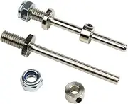 Motorbike Axle Drive Shafts 1Pair Wheel Axles Steel Shaft With Stop Nuts Dia 3/4/5/MM M5/M6/M8 Thread Spares For RC Airplane Model Axle Kit(M6xD4xL40MM)