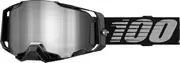 100 Percent Armega Black, goggles mirrored