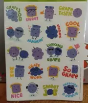 Eureka Scratch and Sniff Sticker Sheets 2 Sheets Grape Scented!!