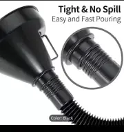 2pcs Flexible Automotive Fuel Funnel,spill Proof Refueling Tool,
