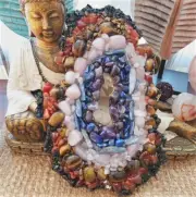 Chakra Crystal Gemstone & Resin Geode (GEO9)