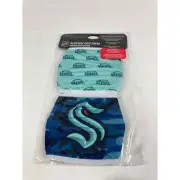 NWT NHL Face Cover Seattle Kraken set of 2