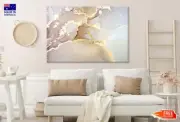 Gray Pink Gold Abstract Fluid Art Wall Canvas Home Decor Australian Made Quality