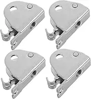 IWOWHERO 4pcs Barber Chair Accessories Kit Pulley Pulley Gold Thread Tassel Foot Accelerator Brake Pedal Adjustable Gazebo Truck Car Glider Bracket Barber Chair Replacement Parts Silver