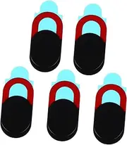 Angoily 5pcs Lens Mask Cam Laptop Computer Monitor Environmental Protection Material Plastic Red