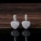 Hoop Dangle Office Wear Earrings 14K White Gold Over 2.3 Ct Simulated Diamond