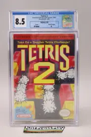 Tetris 2 Nintendo NES 1993 New Factory Sealed H-Seam CGC Graded 8.5 A