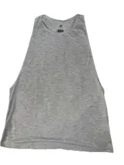 NWT ADIDAS Climalite Womens Sz LARGE Performer Tank, AY7528, Gray, 100% Poly