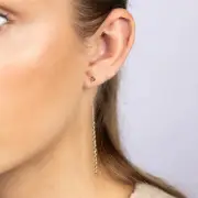 9ct Yellow Gold Rope Drop Earrings