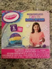 2018 Crayola Create Your Own Bath Bomb Confetti Vanilla/Coconut Kit NIB