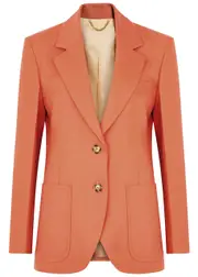 Victoria Beckham Twill Blazer - Orange - 12 (UK12 / M) 12 (UK12 / M)