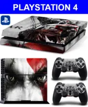 Kratos Exclusive Sticker For PS4 Fat Skin Wrap Vinyl + Controller Decal
