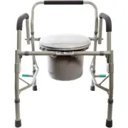 3-in-1 Bedside Commode Chair – Healthline Toilet Safety Frame – Adjustable Heigh