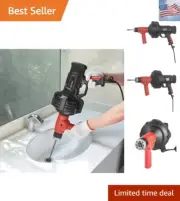 Handheld Portable Auto Feed Snake Drain Auger Corded Operated Unclog Sink Clo...