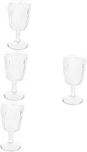 4pcs Beautiful Glass Goblet French Design Wine Cup Non-Slip Home Drinking Glass Craftsmanship Versatile