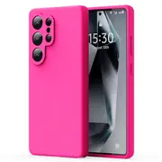ZUSLAB Case for Samsung Galaxy S25 Ultra Case Nano Silicone Shockproof Gel Rubber Bumper Protective Cover for Samsung (2025) - Hot Pink