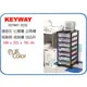 =海神坊=台灣製 KEYWAY DC70 愛迪生七層櫃 抽屜整理箱 收納箱 置物櫃 收納櫃 置物箱 整理櫃 附輪 56L