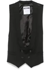 [Moschino] scoop-neck waistcoat 40 Black