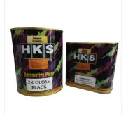 HKS Gloss Black Kit ( 2K ) 1.5L Paint Kit With Hardner Car Spray Paint Repair