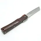 Hikari JAPAN Super Multilayer Damascus Folding Knife Higo Mori Type Rare Knife