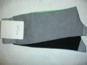PAUL SMITH MENS LONDON VERTICAL STRIPE GREY BLACK SOCKS NWT