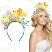 Tihebax Easter Headband, Easter Chick Headbands Cute Hen’s Egg Boppers Felt Hairbands Easter Costume Photo Booth Props Colorful Easter Party Decorations Favors for Women Girls Kids