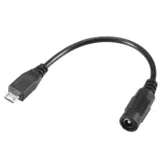 17cm DC Female Power Supply 5.5x2.1mm Adapter to Micro USB Plug Male Cable
