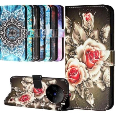 Leather Tiger Butterfly Wallet Phone Case For Vivo Y300 Pro Y300 X200 S20 Y19S