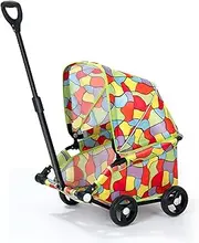 Travel Pet Stroller Dog Pram, Foldable Small/Medium Sized Dog & Cat Trolley 4 Wheels Pet Pushchair with Sun Shade, Shopping Cart Travelling Shopping Walking Playing, for Small and Medium Dogs