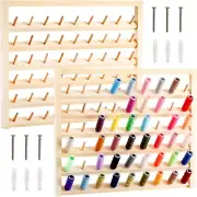 Tosnail 2 Pack 54 Spools Wooden Thread Holder, Large Thread Racks, Wall Mount Th