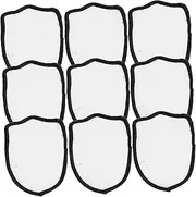 KAILIKETIY 10pcs Blank Sublimation Patches for Creative DIY Clothing Repair Iron Embroidery Patches for Fashion Enhancements Suitable for Hats and All Occasions