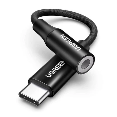 UGREEN USB C to 3.5mm Audio Adapter Type C Headphone Aux Jack Dongle Black