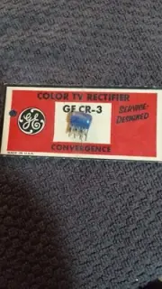NOS GE Color TV Rectifier Convergence GE CR-3