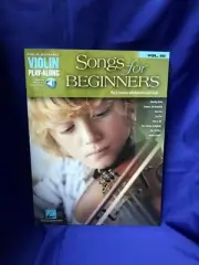 Songs for Beginners Violin Play-Along Book w/Accompaniment Hal Leonard #50