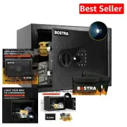 Compact Fireproof Cash Safe with Extra Fireproof Bags & Smart Light - 0.8 Cu Ft