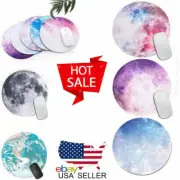 Space Round Mouse Pad PC Gaming Non Slip Mice Mat For Laptop Notebook Computer