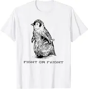 [LZHTZQANU] Fight or Flight Funny Penguin Pun Fight or Flight Meme T-Shirt