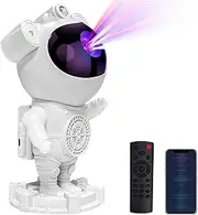 Ball Style Galaxy Night Light, Astronaut Star Projector - Various Lights, Nebula Night Light 360° Adjustable with Bluetooth Speaker, White Noise Function for Kids Game Room, Bedroom