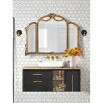 ❤FAST DELIVERY❤法式智能鏡櫃北歐式壁掛衛生間鏡子洗漱臺浴室掛牆式金色輕奢訂製