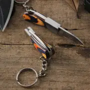 Stainless Steel Mini Folding Knife Blade Keychain Hanging Outdoor EDC Unboxing