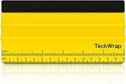 TECKWRAP Squeegee for Vinyl Felt Squeegee Scraper Tool for Decals, Inkjet Sticker Paper, and Wallpaper - 6"x2.9", Scratch-Free Application (Yellow)