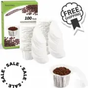 Coffee Paper Filters with Lid Disposable for Keurig Reusable K Cup Filters